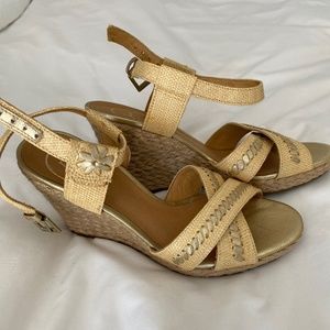 Jack Rogers wedge raffia espadrilles